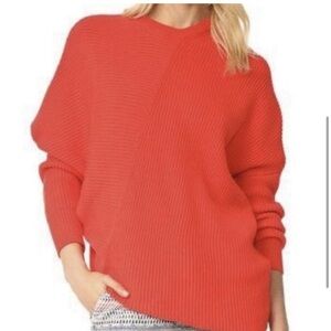 Free People Asymmetrical Downtown Cotton Pullover Crew Neck Sweater size S